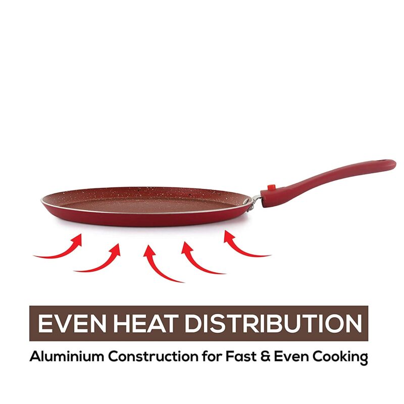 Cookwell Induction Base Granite Dosa Tawa with Detachable Handle - Image 3