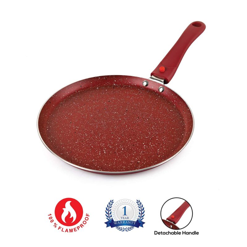 Cookwell Induction Base Granite Dosa Tawa with Detachable Handle - Image 4