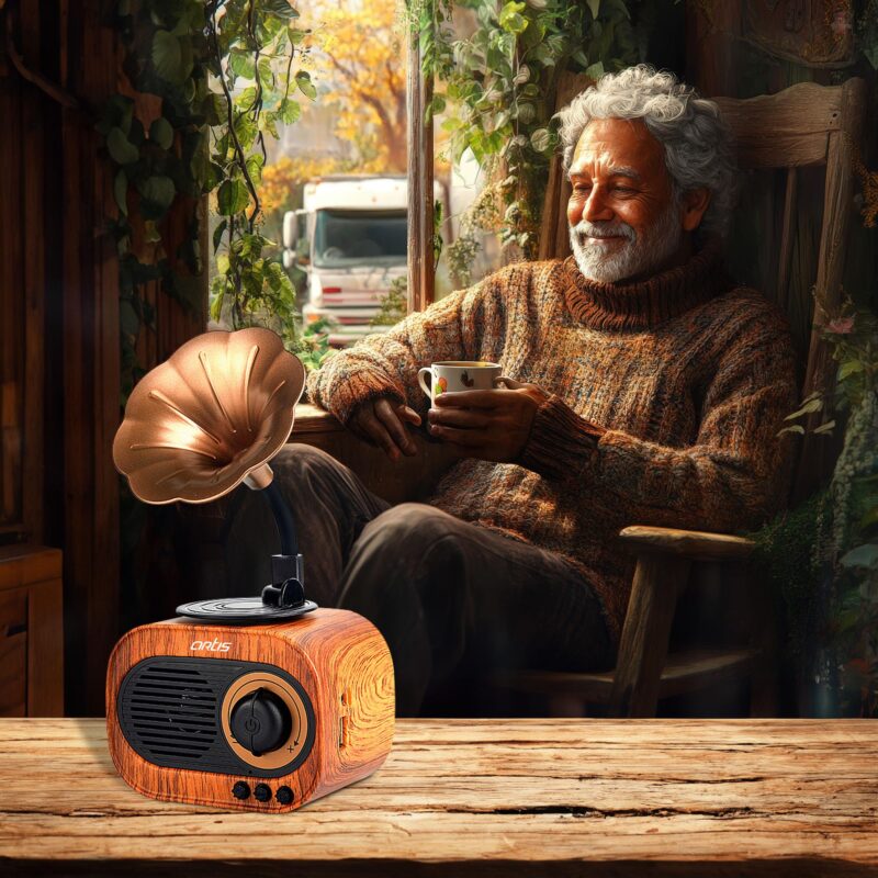 Artis BT12 Classic Retro Wireless BT Speaker with FM/USB/AUX in & Hands Free Calling (5W RMS Output) - Image 2