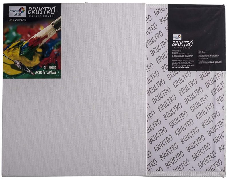 Brustro 100% Cotton Canvas Board Medium Grain 18"x24" (Pack of 2) - Image 5