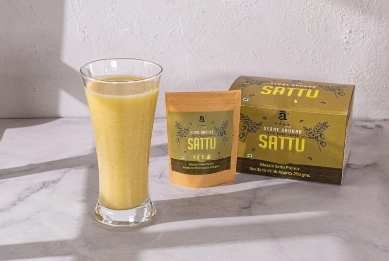 Adya Organics Sattu Premix | Instant Sattu Drink Mix with Jaggery & Spices | 100% Natural & Healthy | Quick Energy Booster for Summer | No Chemicals or Preservatives | 250g Pack - Image 2