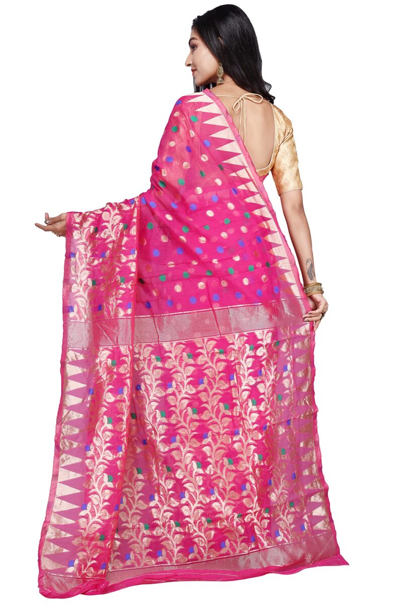 CRAFTONI Allover Exclusive Women's Cotton Silk Dhakai Soft Jamdani Sarees - Image 2