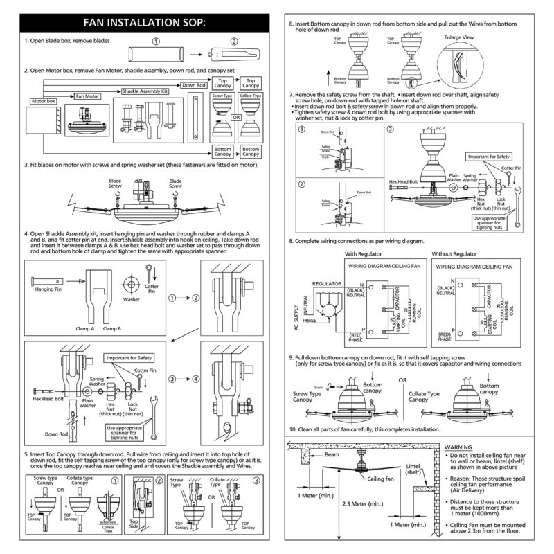 anchor by panasonic Ventus 600mm High Speed Ceiling Fan | 600mm (24 Inch) Ceiling Fan suitable for Kitchen, Veranda, Balcony, Small Room (Smoke Brown Briken, 14074SBB) - Image 3
