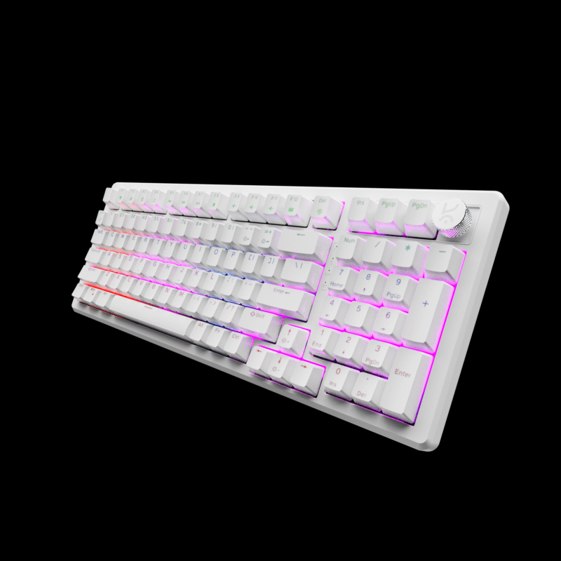 Hive Full-Size All White Wired Gaming Keyboard