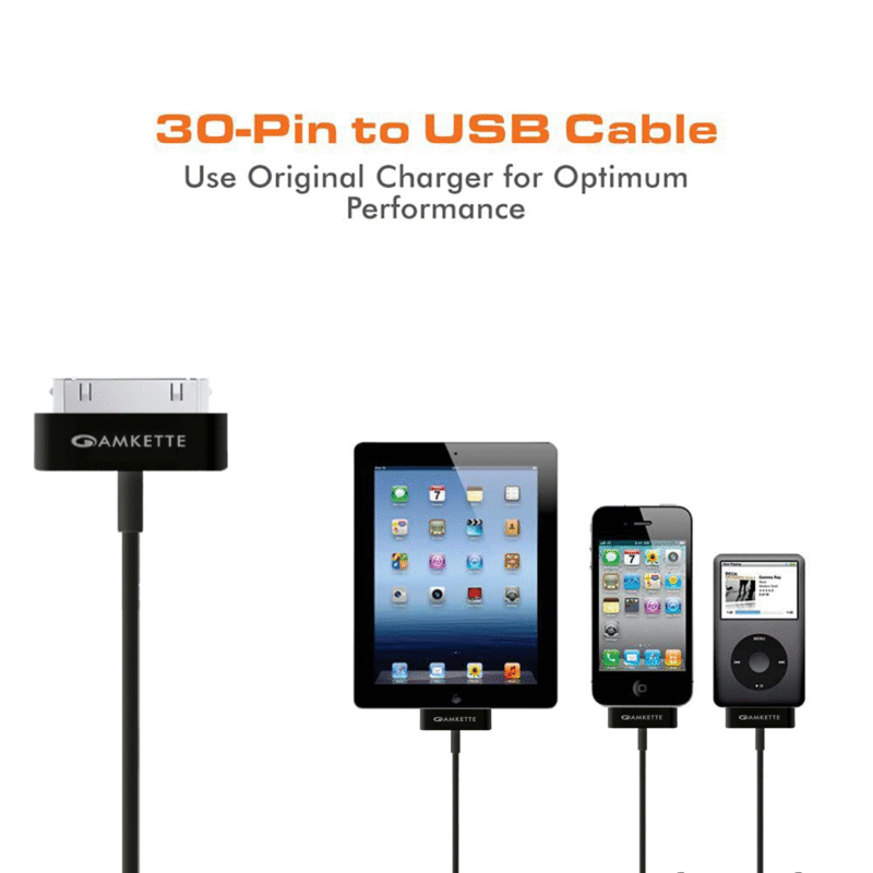 30 Pin iPhone/iPad Flat USB Cable (1.5m) - Image 2