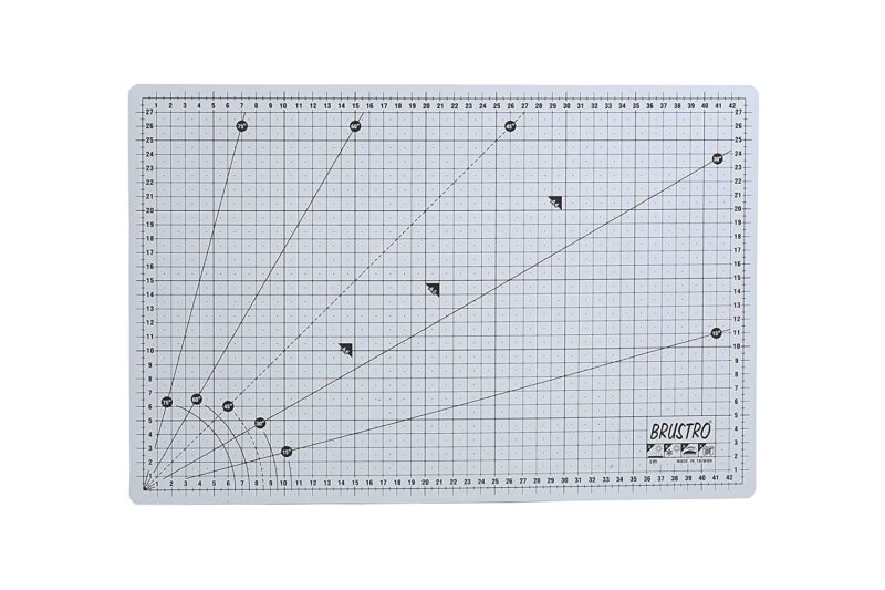 BRUSTRO A3 Double Sided Self Healing Eco Friendly 5 Layers Cutting Mat Metric/Imperial 45cm x 30cm Black - Image 3