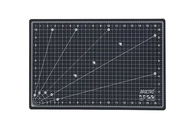 BRUSTRO A3 Double Sided Self Healing Eco Friendly 5 Layers Cutting Mat Metric/Imperial 45cm x 30cm Black - Image 2