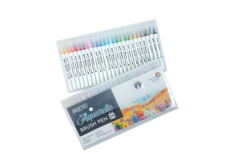 BRUSTRO Aquarelle Brush Pen | Set of 24 | Refillable, Art Markers for Students, Adults, Colouring Pens, Colors, Art Supplies, Paint, Pastel, Doodling, Marker, Drawing, Calligraphy - Image 5
