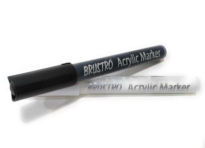 Brustro Acrylic DIY Marker Black &White(Pack of 2)