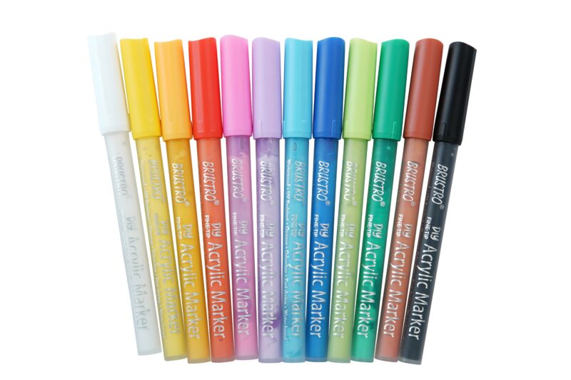 Brustro Acrylic (DIY) Marker Set of 24 (for Craftworks, School Projects, and Other Presentations) - Image 2