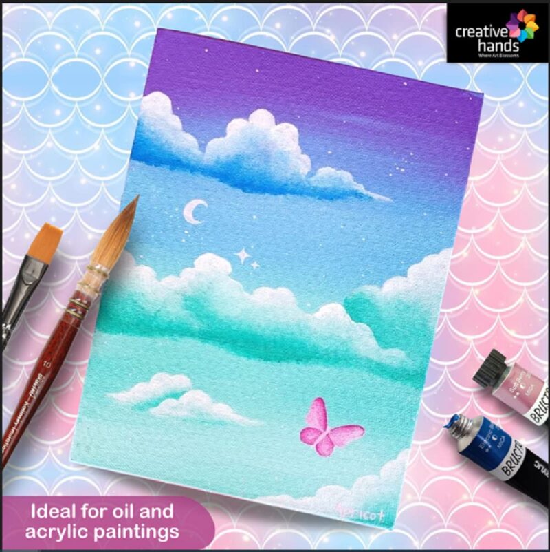 Brustro Canvas Board Medium Grain 6"X8" (Pack of 8)