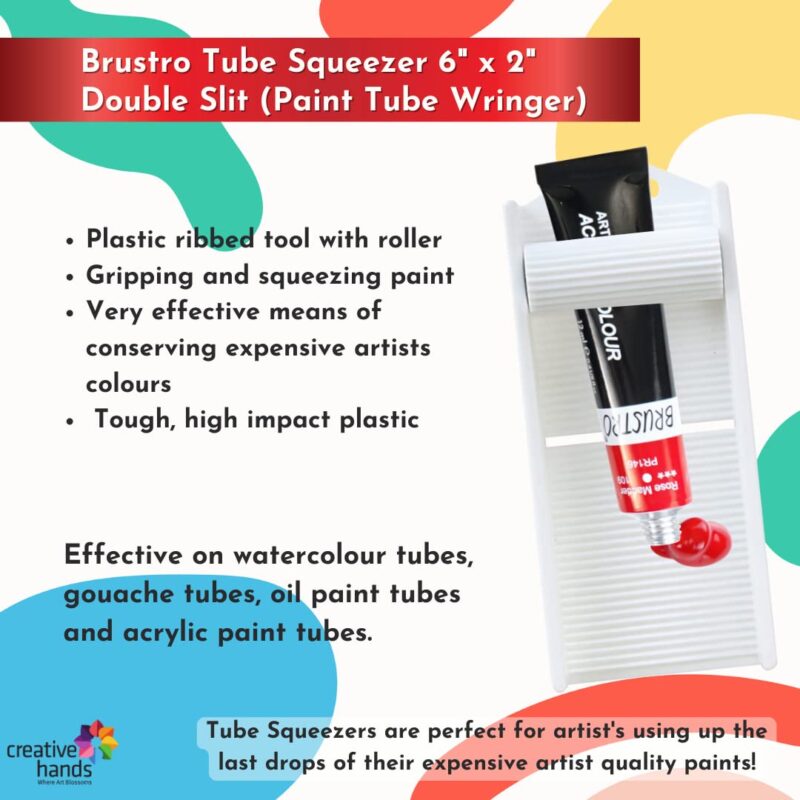 Brustro Tube Squeezer 6" x 2" Double Slit (Paint Tube Wringer)