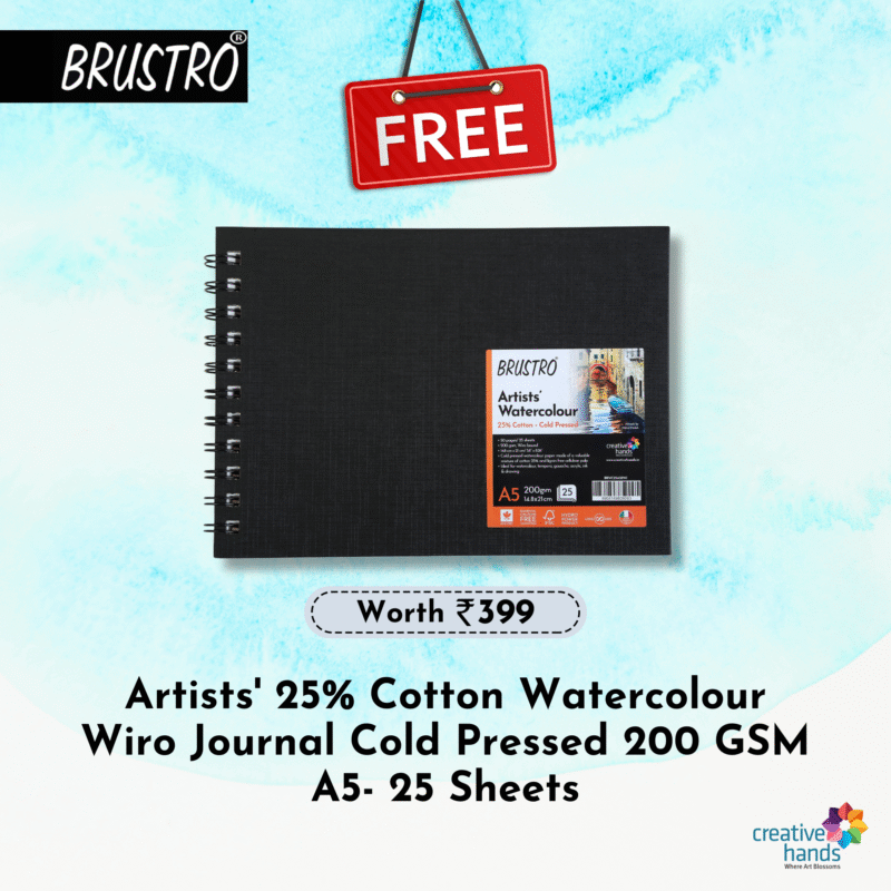 BRUSTRO Artist Gouache Colour Set of 24 Colours X 12ML Tubes with Watercolour Journal - Image 5