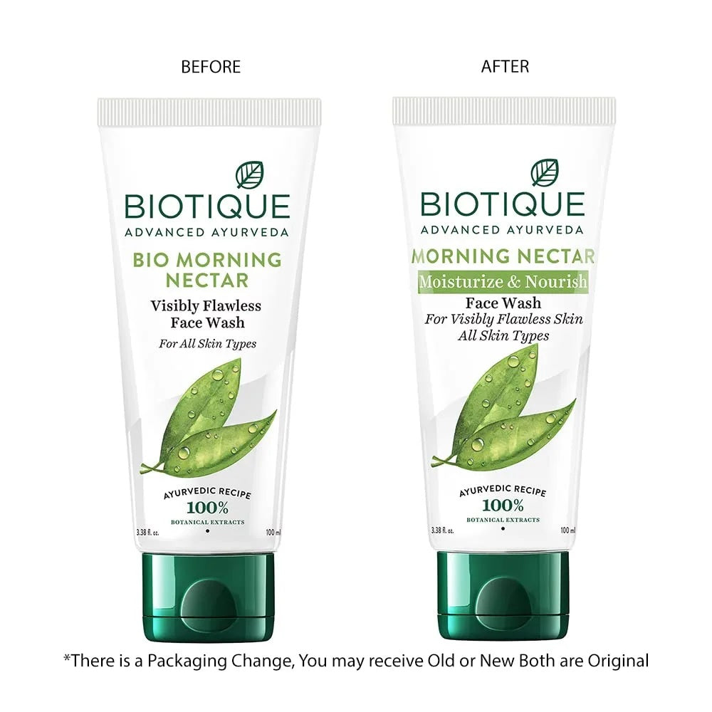 Biotique Morning Nectar Moisturize & Nourish Visibly Flawless Face Wash (All Skin Types) - Image 13