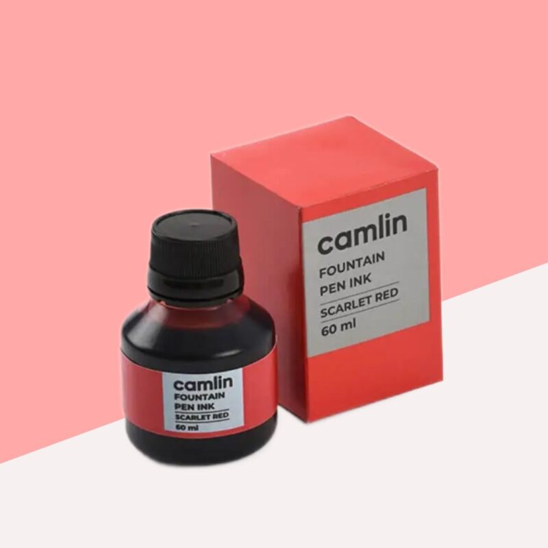 Camlin Kokuyo Fountain Pen Ink Bottle – Red ( Pack of 1 )