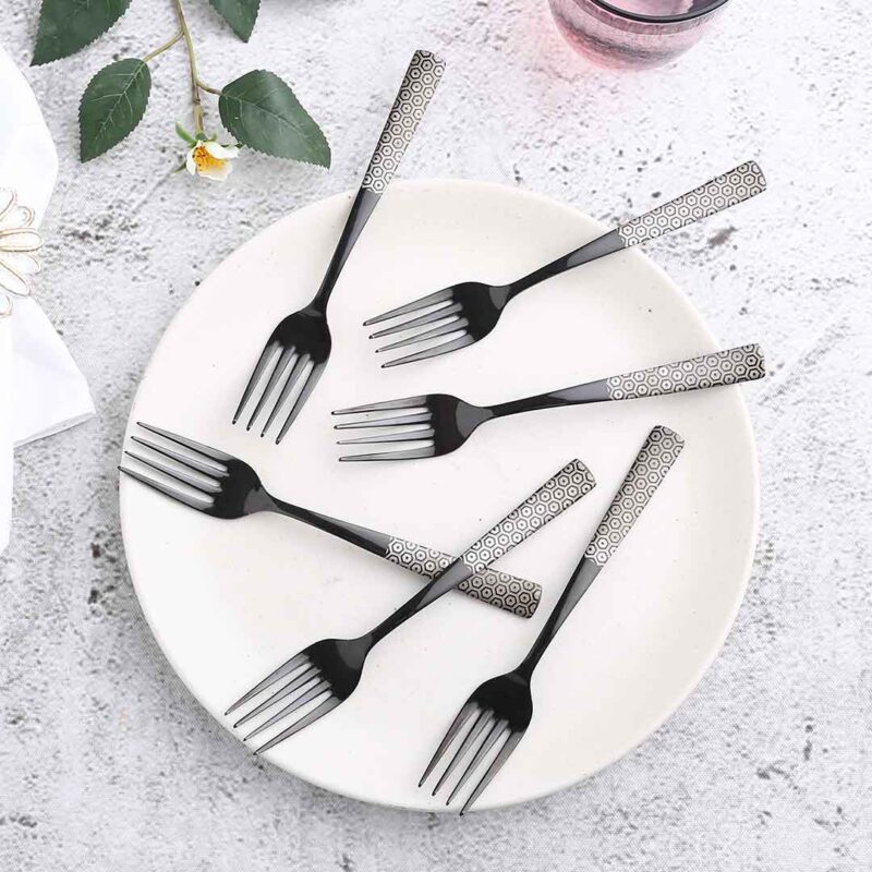 Roma Dinner Fork - Black - Set of 6pcs
