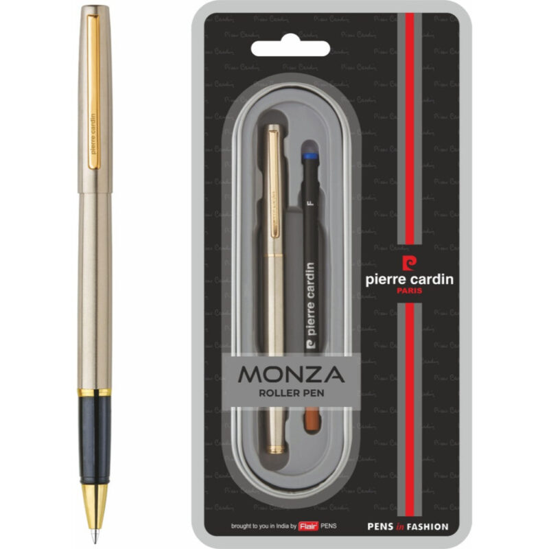 Pierre Cardin Monza Titanium Finish Exclusive Roller Ball Pen - Blue, Pack Of 1