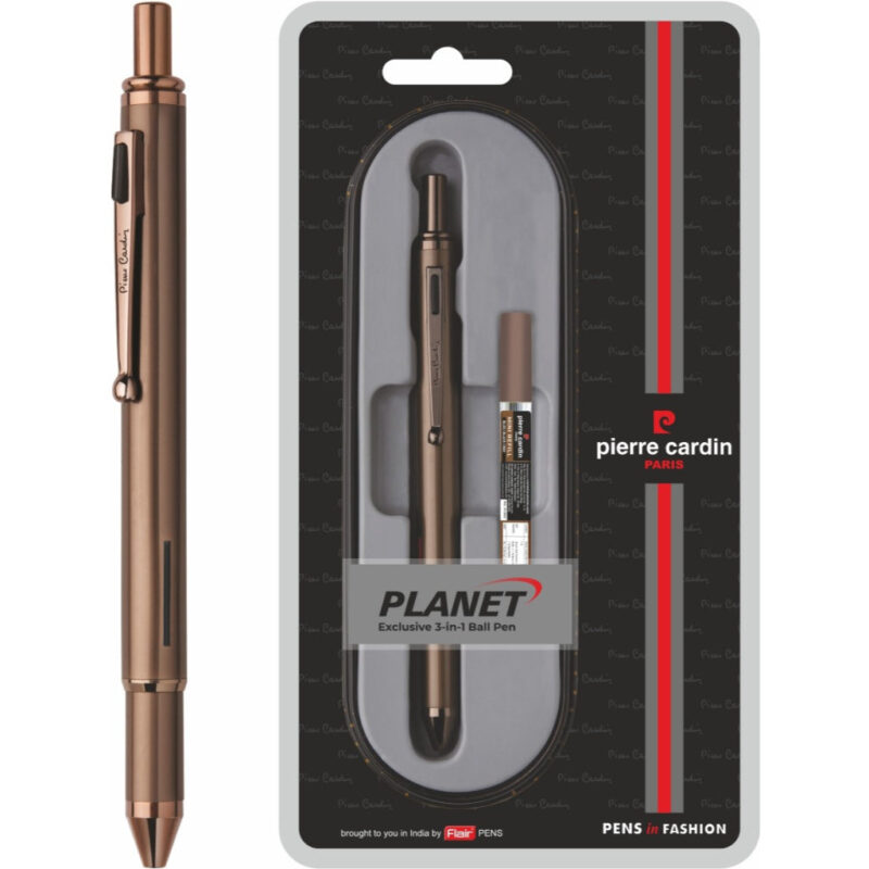 Pierre Cardin Planet Exclusive 3 In 1 Ball Pen - Blue, Black & Red, Pack Of 1