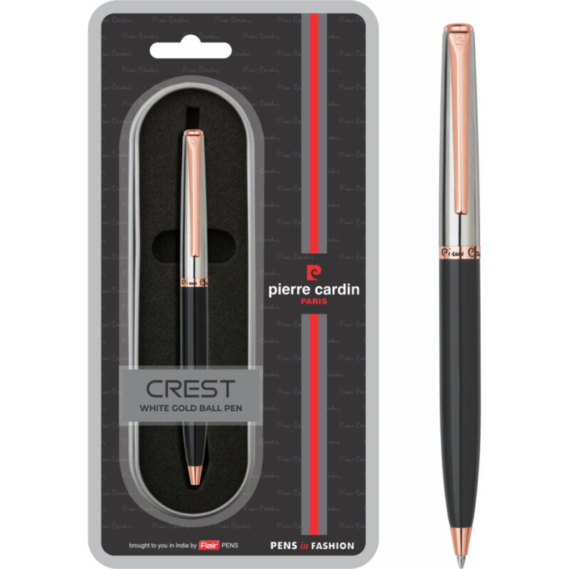 Pierre Cardin Crest Gold Finish Exclusive Ball Pen - Blue, Pack Of 1