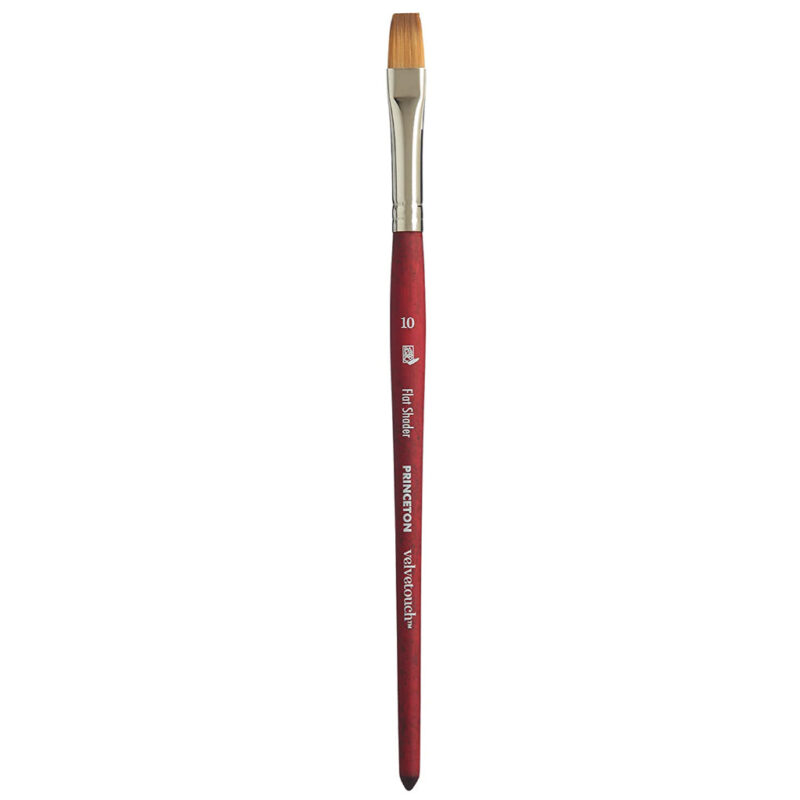 Princeton Velvetouch Short Handle Flat Shader Paintbrush (No 10)