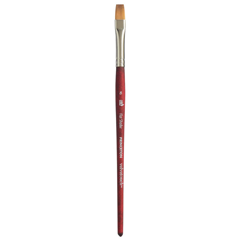 Princeton Velvetouch Short Handle Flat Shader Paintbrush (No 8)