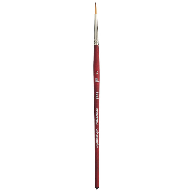 Princeton Velvetouch Short Handle Round Paintbrush (No 2)