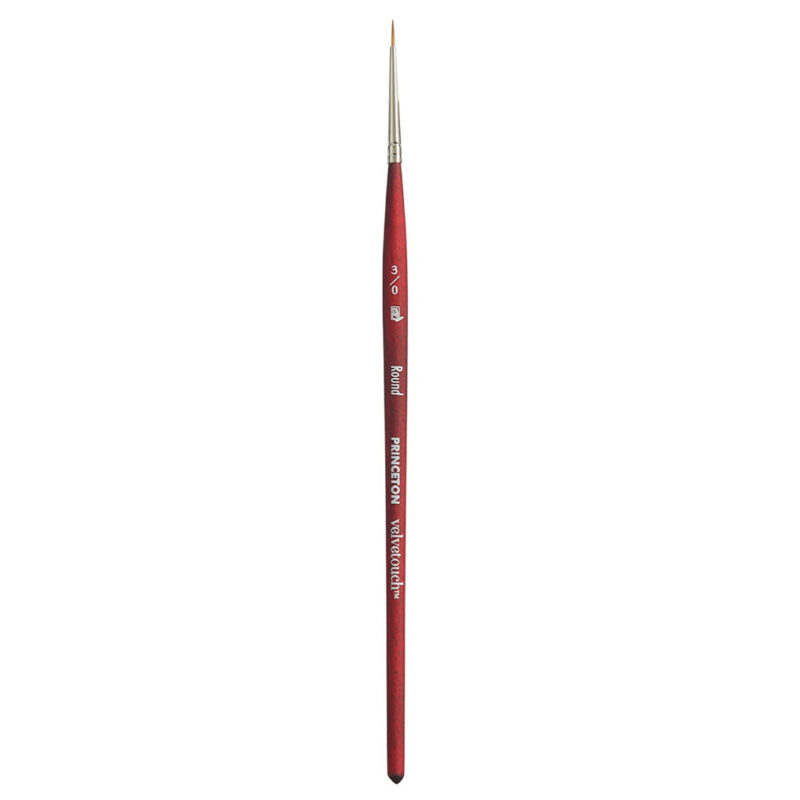Princeton Velvetouch Short Handle Round Paintbrush (No 3)