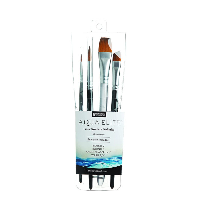 Princeton Aqua Elite Short Handle Professional Paintbrush Set (4 X Brushes)