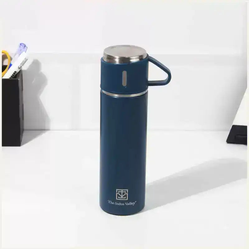 Pro-hydro Stainless Steel Vacuum Insulated Flask with Drinking Mug Lid, Hot & Cold Bottle, 500 ml