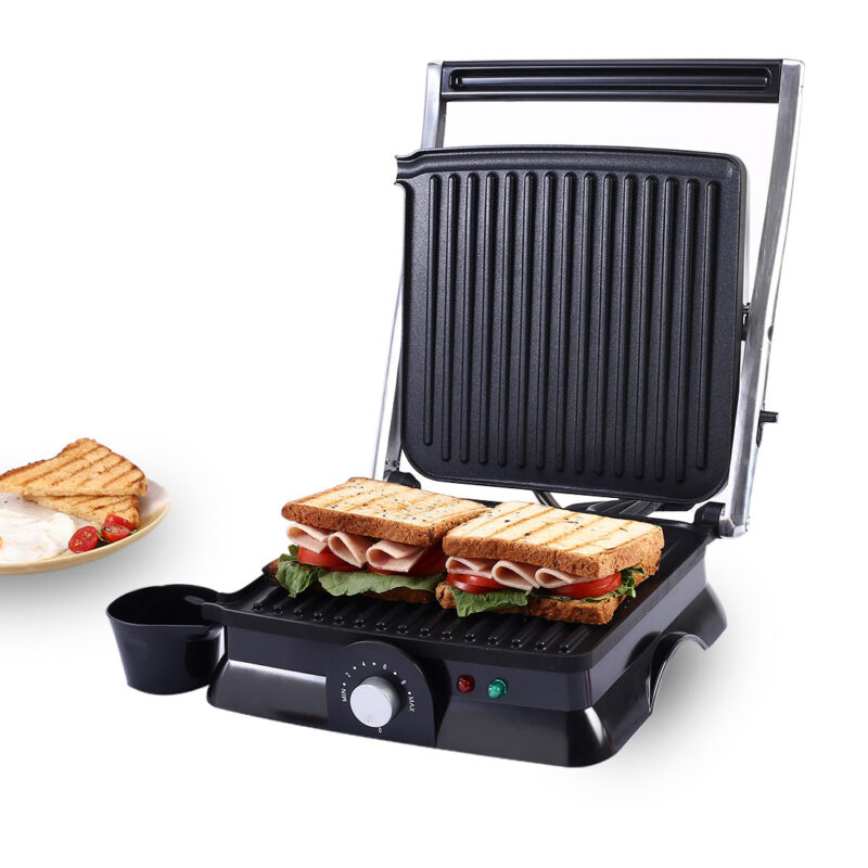 Wonderchef Renewed Sanjeev Kapoor Tandoor Family Size | Electric Contact Grill & Sandwich Maker | 3-in-1 Appliance | 1600 Watt | 180 Degree Grilling | Cool Touch Handle | Auto Shut Off | Black & Silver - Image 8