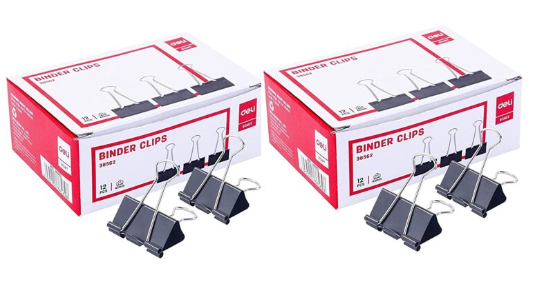 DELI W38562 BINDER CILPS 41 mm BLK 12 T - Color May Vary