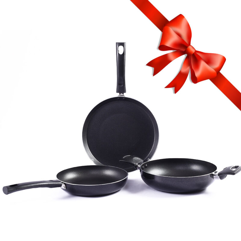 Wonderchef Renewed Valencia 3 Piece Set | Fry Pan, Wok (without lid), Dosa Tawa - Image 2
