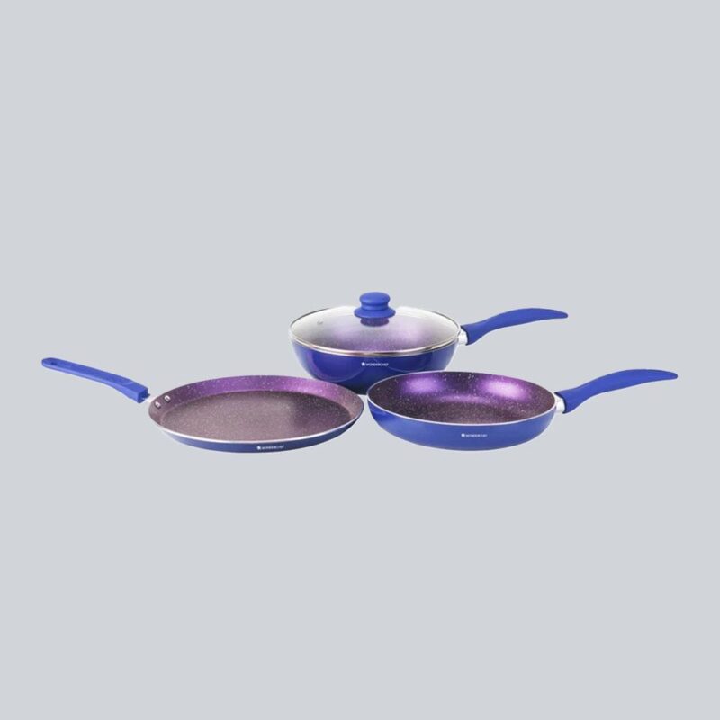 Blueberry Set, Meta Tuff coating, Tempered glass lid with steam vent, 2 years warranty