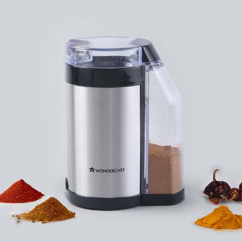 Easy Spice Masala Grinder with Auto-Dispenser, Detachable Jar, Sharp Blade, 2 Years Warranty