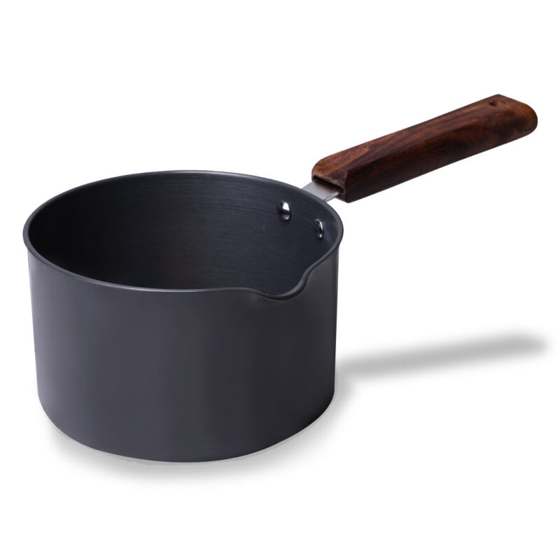 Ebony Hard Anodized 16 cm Nonstick Sauce Pan | Non Stick Sauce Pan | 2 L | 3.25 mm | Black and Brown - Image 7