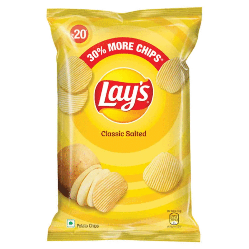 50x Lay's Potato Chips -Simple Classic Salted, 52G each (Pack of 50)