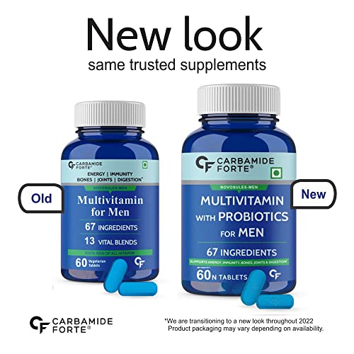 Carbamide Forte Multivitamin for Men(60 Veg Tablets), Immunity & Energy with 67 Ingredients |Multi Vitamins, Minerals, Probiotics, Superfoods, Fruits & Vegetable Blend– - Image 2