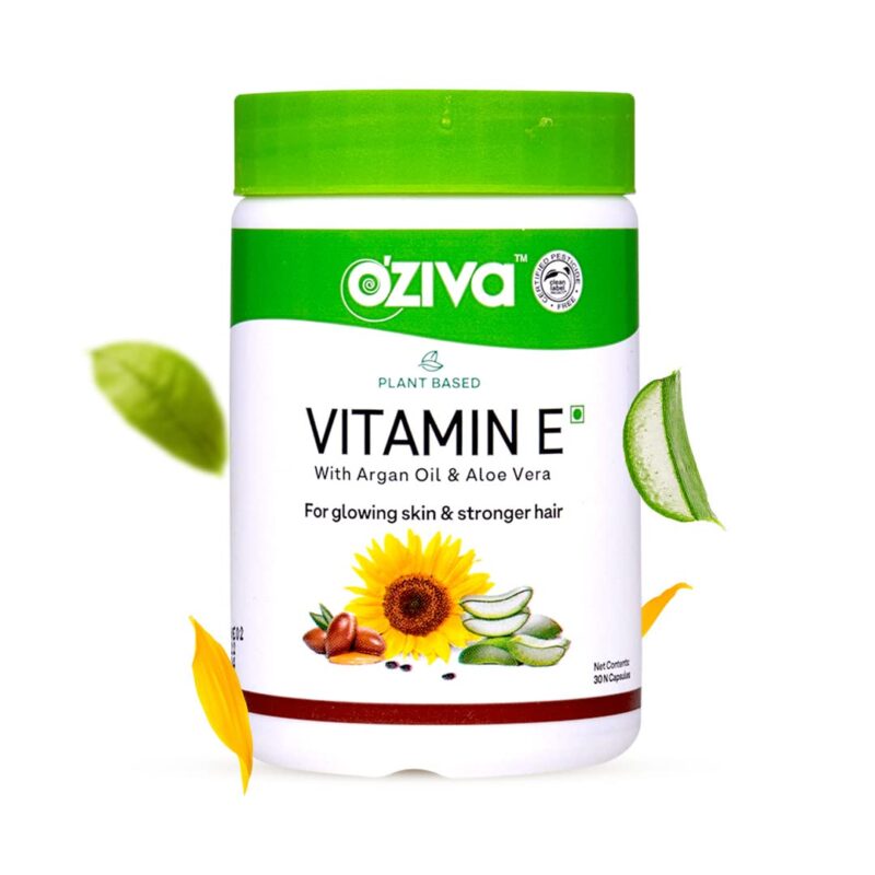 OZiva Plant Based Natural Vitamin E Capsules 30 Capsules