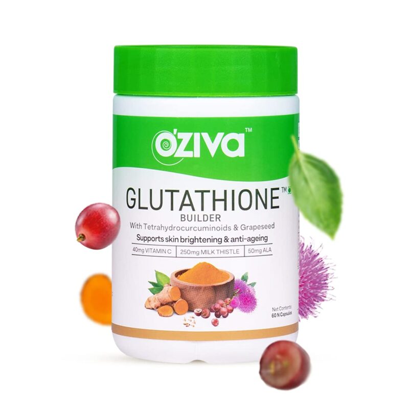 OZiva Plant Based Glutathione Builder, 60 Vegetarian Capsules