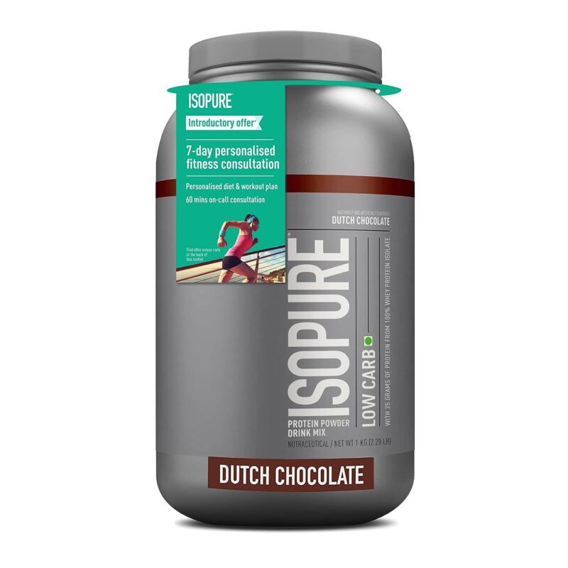 Isopure Low Carb Whey Protein Isolate Powder 2.20 lbs, 1 kg (Dutch Chocolate)