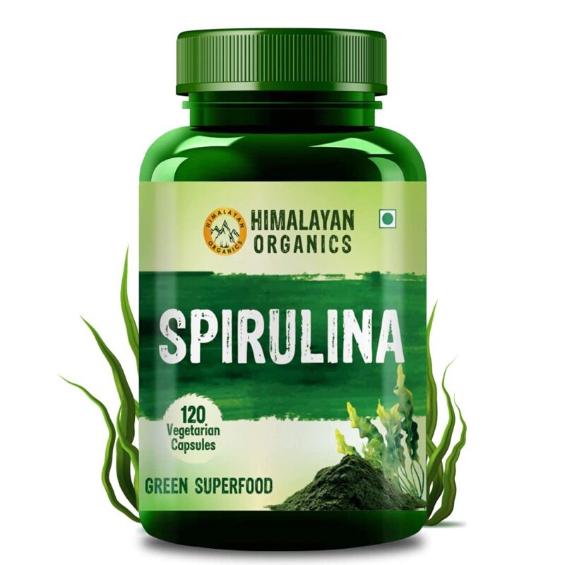 Himalayan Organics Spirulina 2000mg Supplement - 120 Vegetarian Capsules