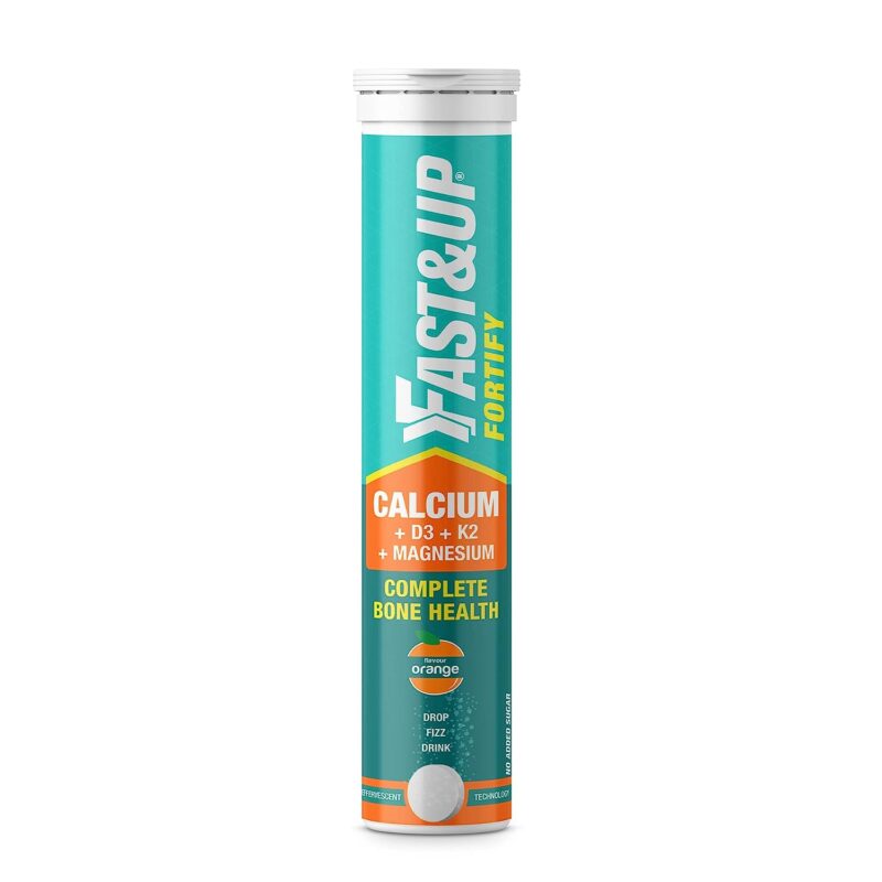 Fast&Up Fortify - Calcium with Essential Vitamin D3 (20 Effervescent Tablets, Orange Flavour)