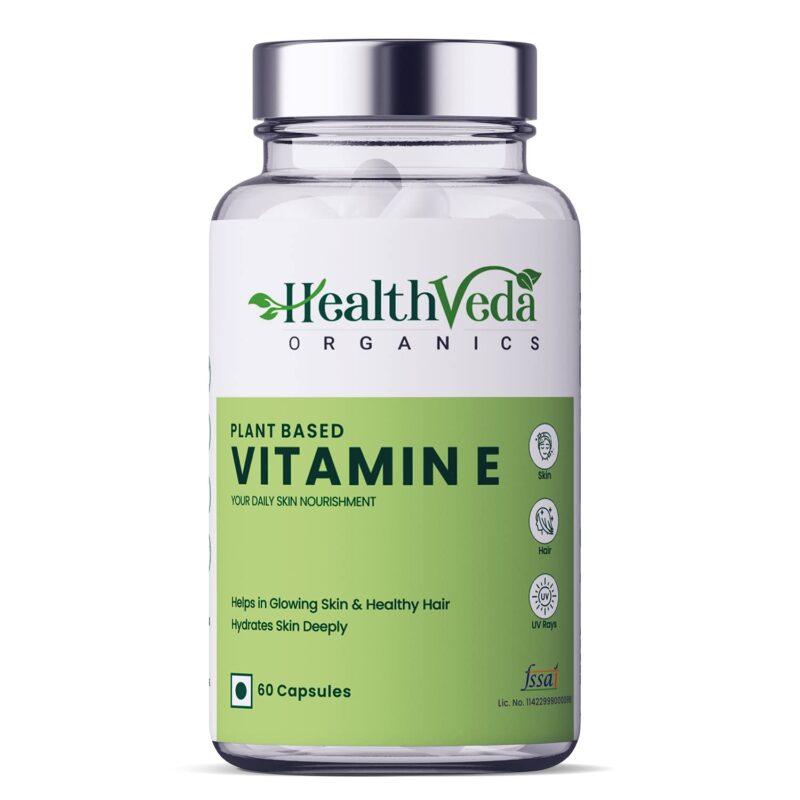 Health Veda Organics Vitamin E, 60 Veg Capsules