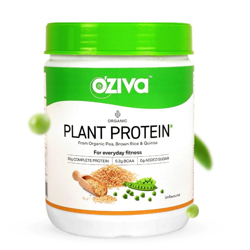 OZiva Organic Plant Protein for Everyday Fitness | 30g Protein - Pea Isolate