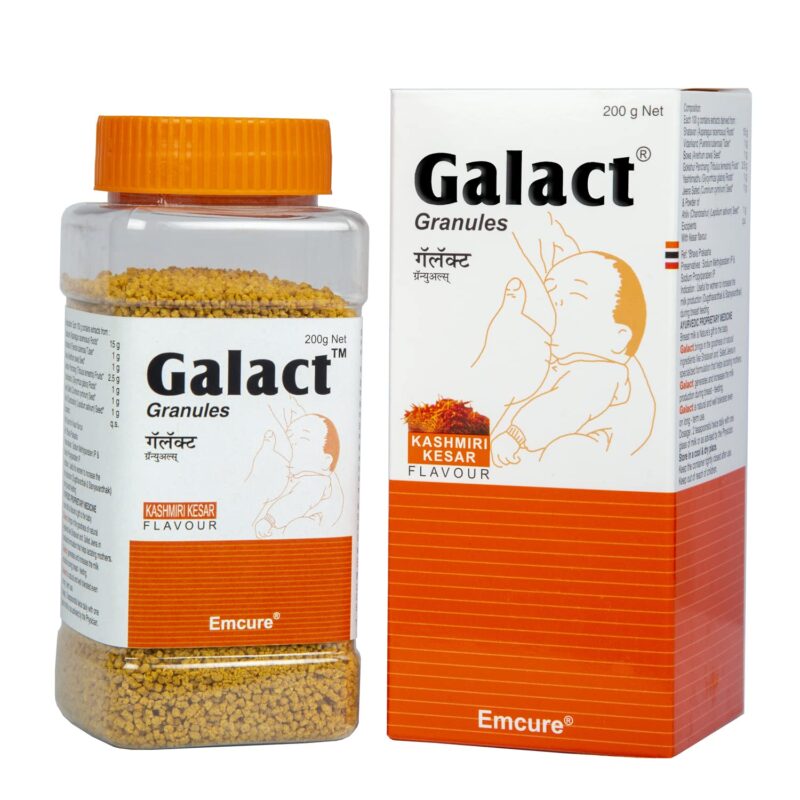 Emcure Galact Granules - Lactation Supplement - Kashmiri Kesar Flavor – 200 g