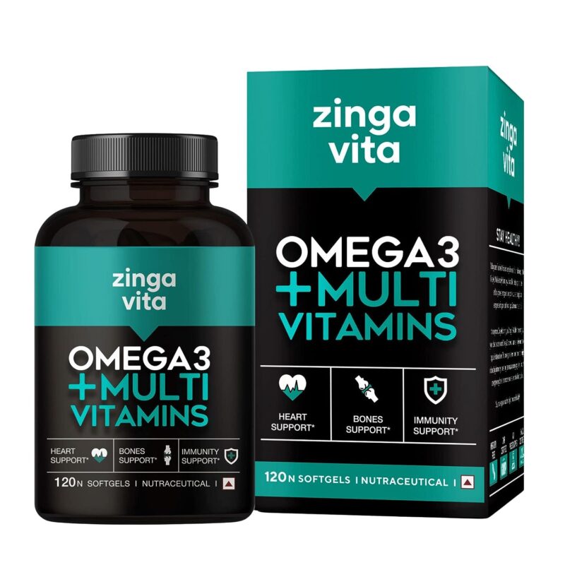 Zingavita Omega 3 Fish Oil 1000mg Capsules with Multivitamin (120 Capsules)