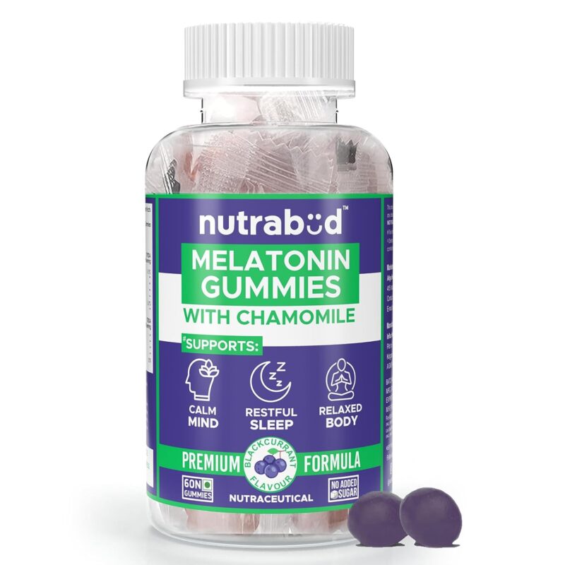 Nutrabud Melatonin Sleep Gummies 3mg For Men, Women - 60 Count