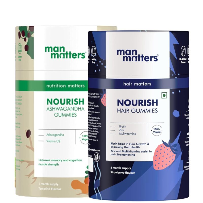 Man Matters Ashwagandha & Biotin Gummies For Men | 120 Gummies